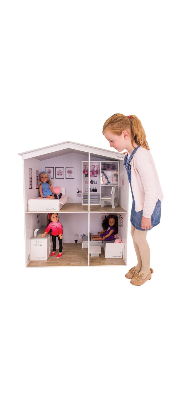 Buy Designafriend Wooden Dolls House, Doll houses